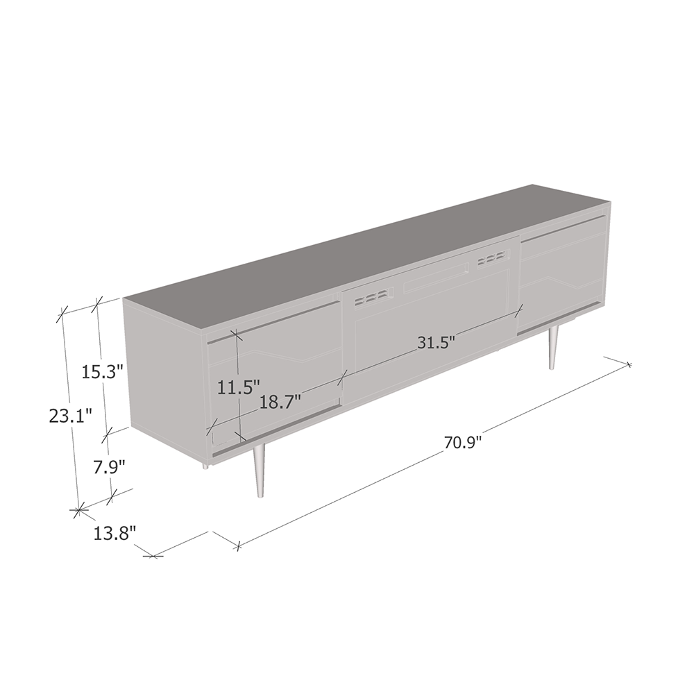 Maze BL-EF Fireplace TV Stand