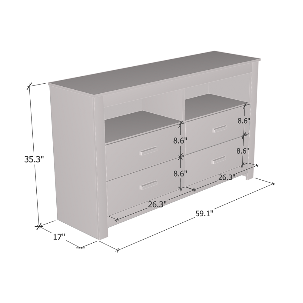 Atlanta 4S Wide TV Stand