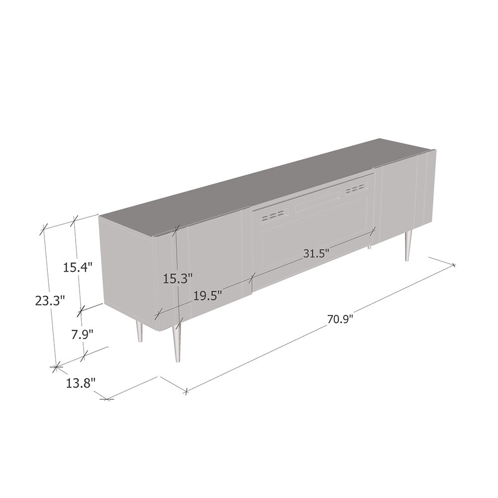 Nile WH-EF Fireplace TV Stand