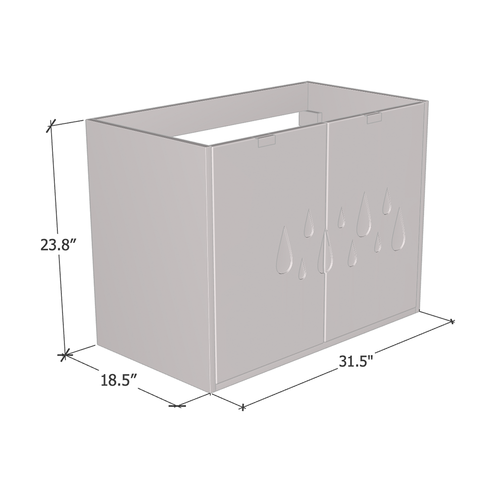 Teardrop 2D 80 Floating Bathroom Vanity