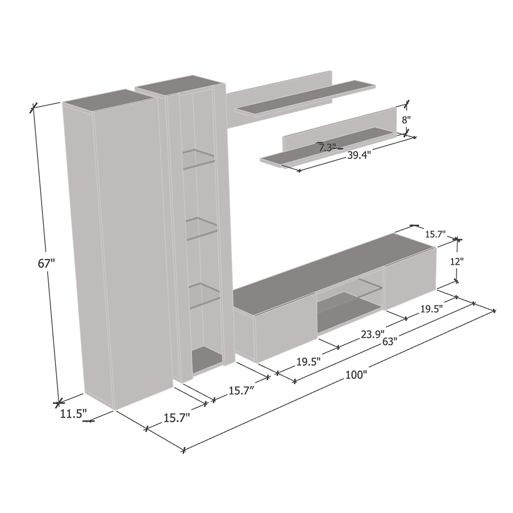 Fly A 33TV Floating Entertainment Center