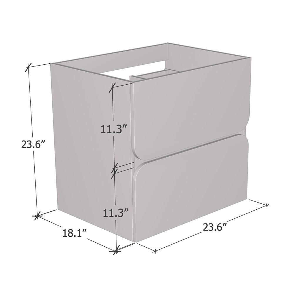 Azurro 2S 60 Floating Bathroom Vanity