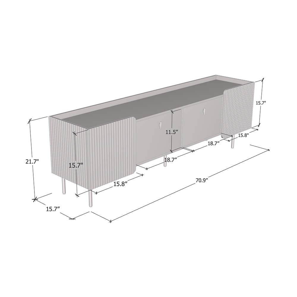 Dalia 2D2K TV Stand