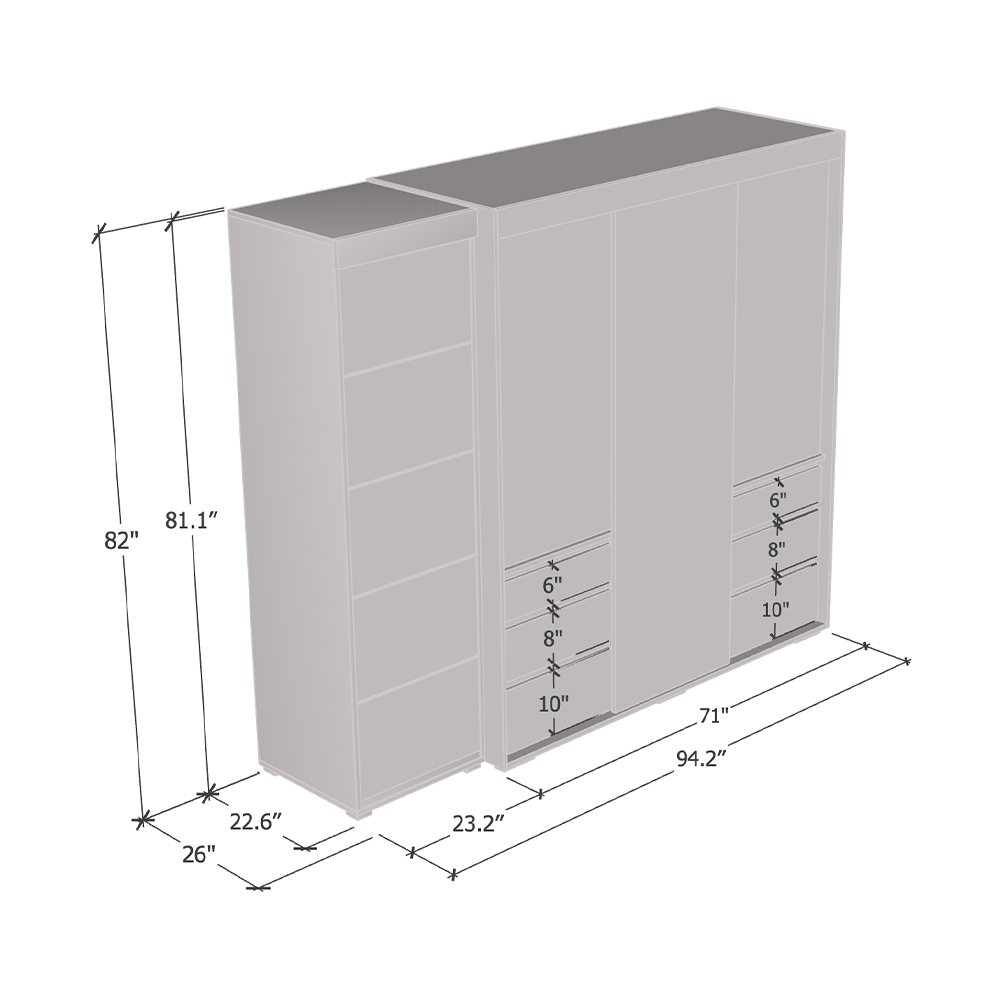 Monaco 3D-EX Wardrobe