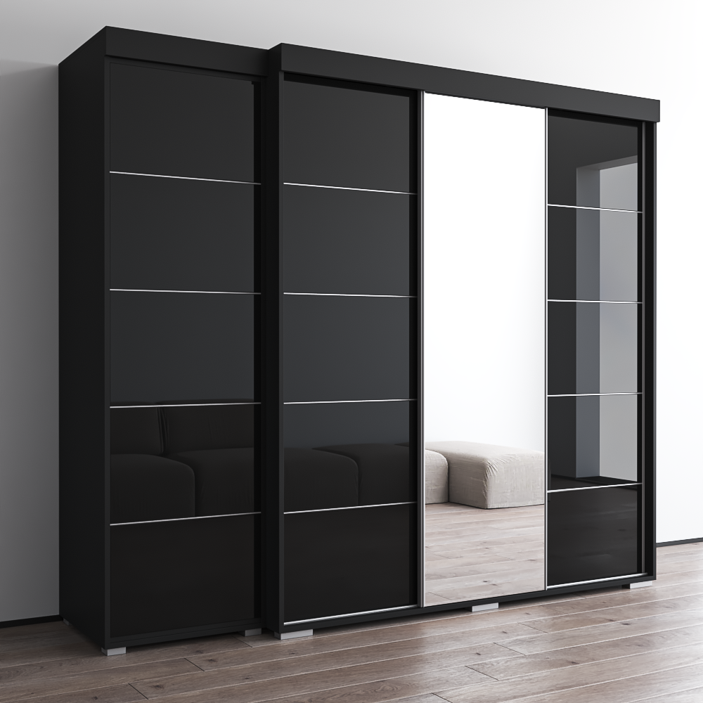 Aria 3D-EX Wardrobe with 1 Mirror