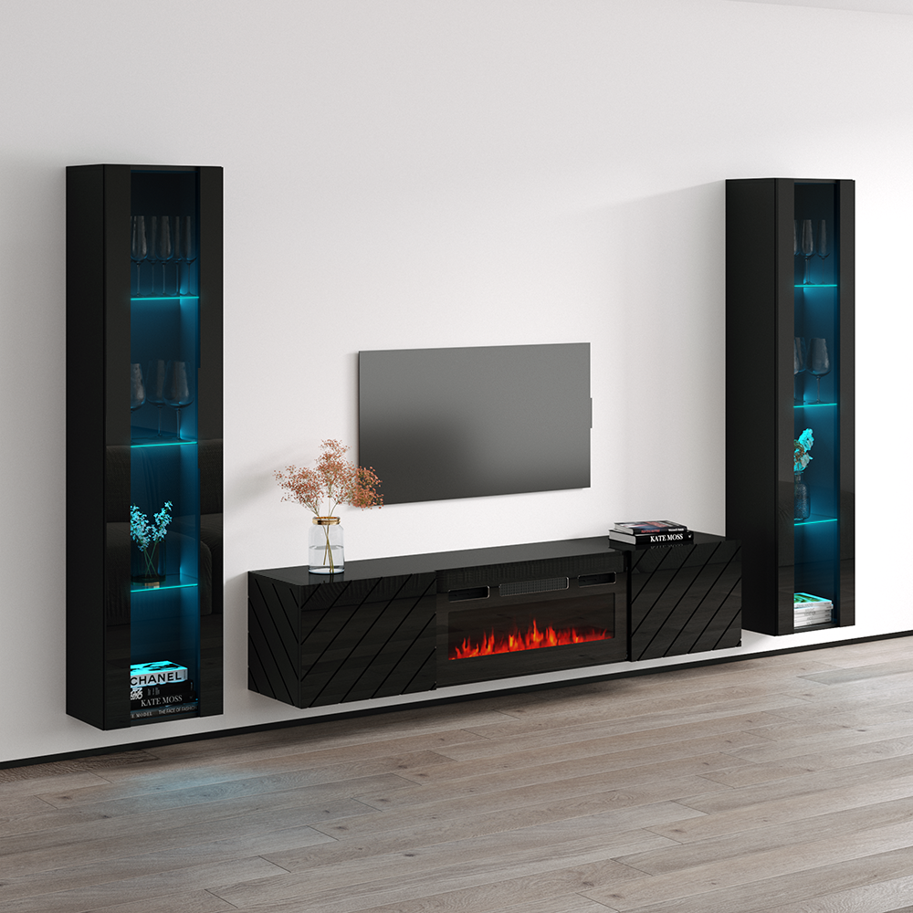 Luxe BL-EF Floating Fireplace Entertainment Center