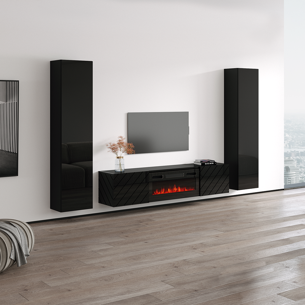 Luxe BL-EF Floating Fireplace Entertainment Center