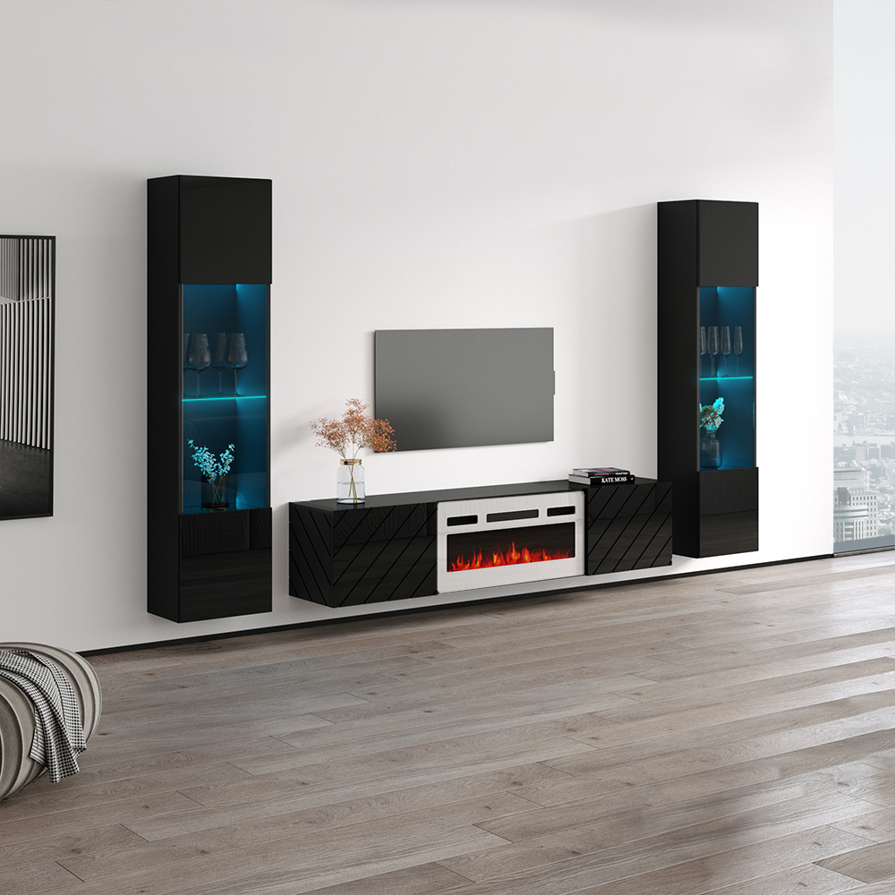 Luxe WH-EF Floating Fireplace Entertainment Center