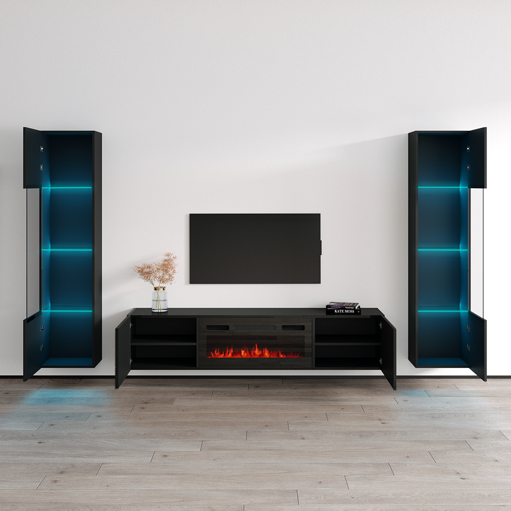 Luxe BL-EF Floating Fireplace Entertainment Center