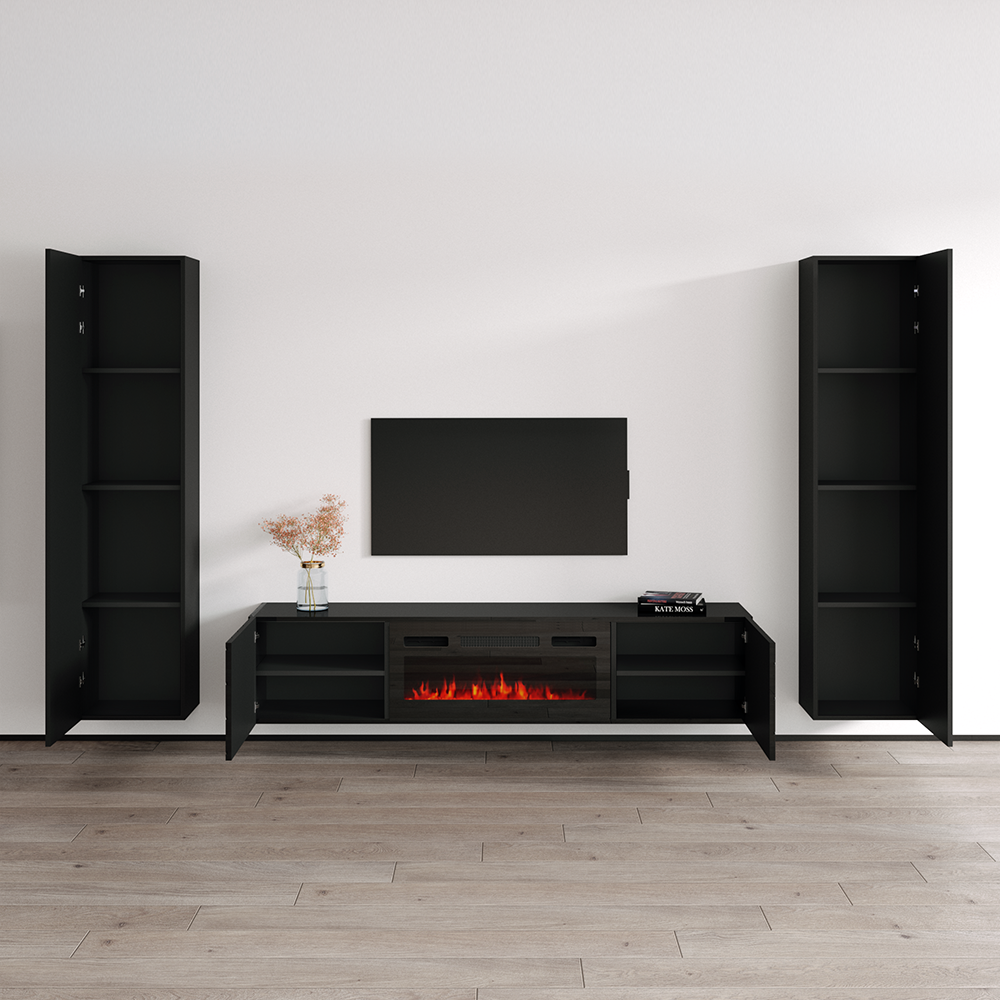 Luxe BL-EF Floating Fireplace Entertainment Center