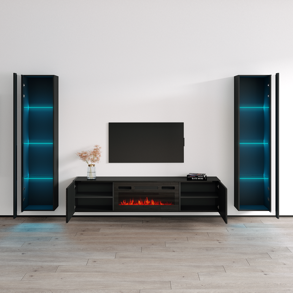 Luxe BL-EF Floating Fireplace Entertainment Center