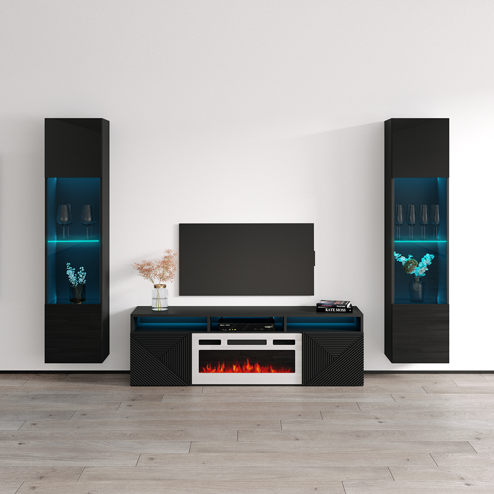 Giza WH-EF Floating Fireplace Entertainment Center