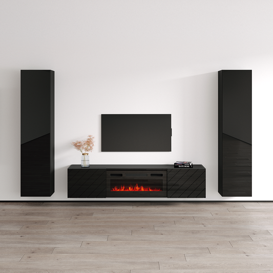 Luxe BL-EF Floating Fireplace Entertainment Center