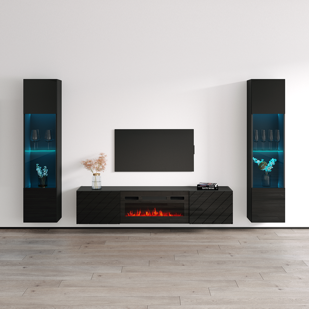 Luxe BL-EF Floating Fireplace Entertainment Center