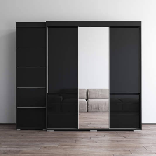 Monaco 3D-EX Wardrobe with 1 Mirror