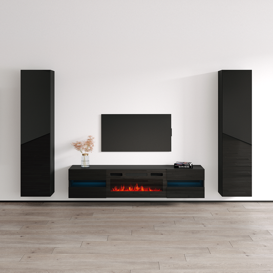 Metro BL-EF Floating Fireplace Entertainment Center