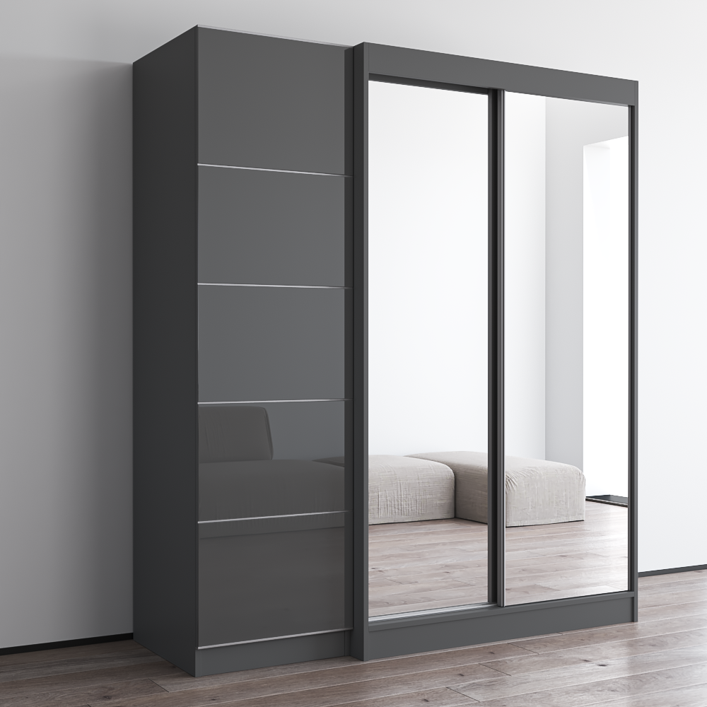 Aria 2D120-EX Wardrobe with 2 Mirrors