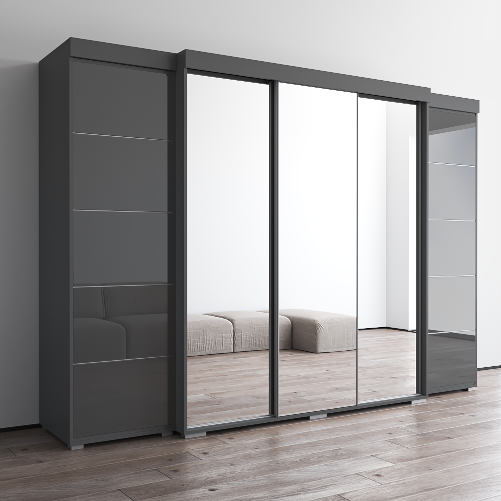 Aria 3D-EXEX Wardrobe with 3 Mirrors