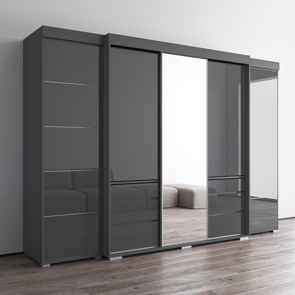 Monaco 3D-EXEX Wardrobe with 1 Mirror