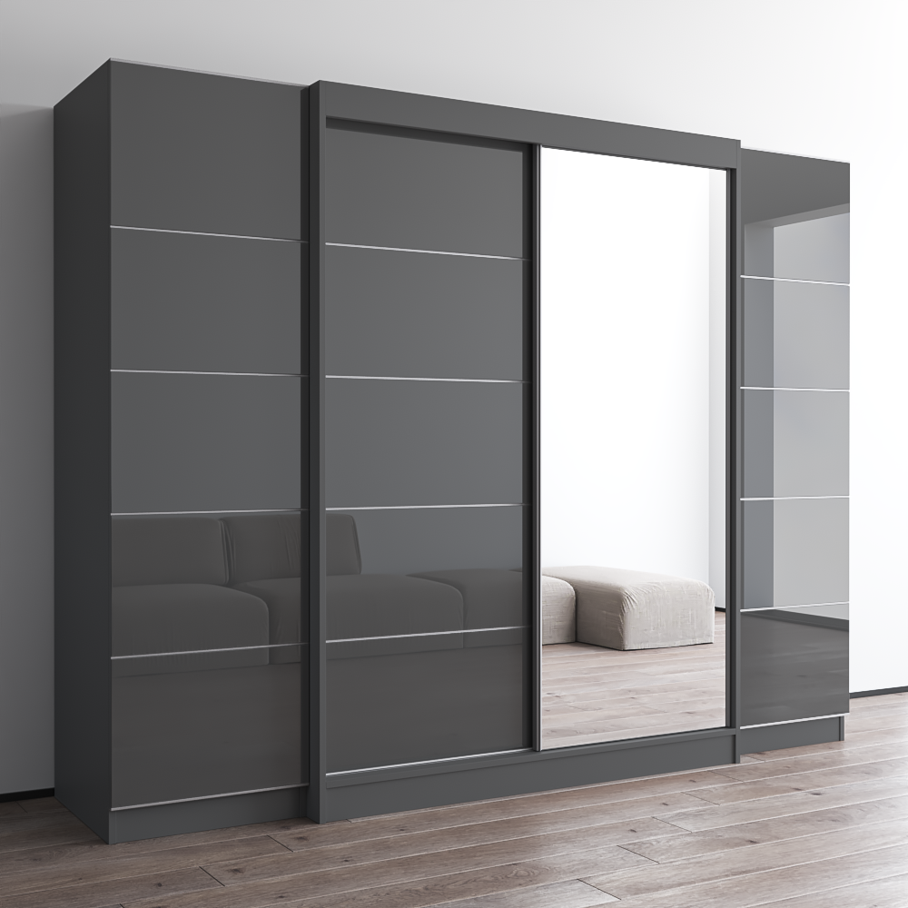 Aria 2D-EXEX Wardrobe with 1 Mirror