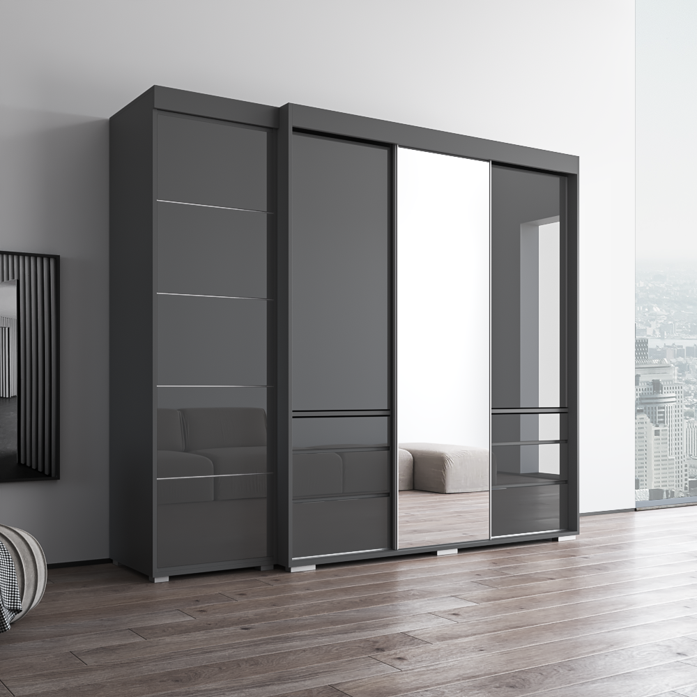 Monaco 3D-EX Wardrobe with 1 Mirror