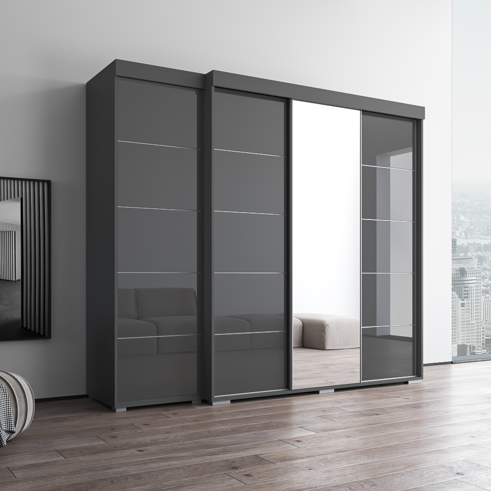 Aria 3D-EX Wardrobe with 1 Mirror