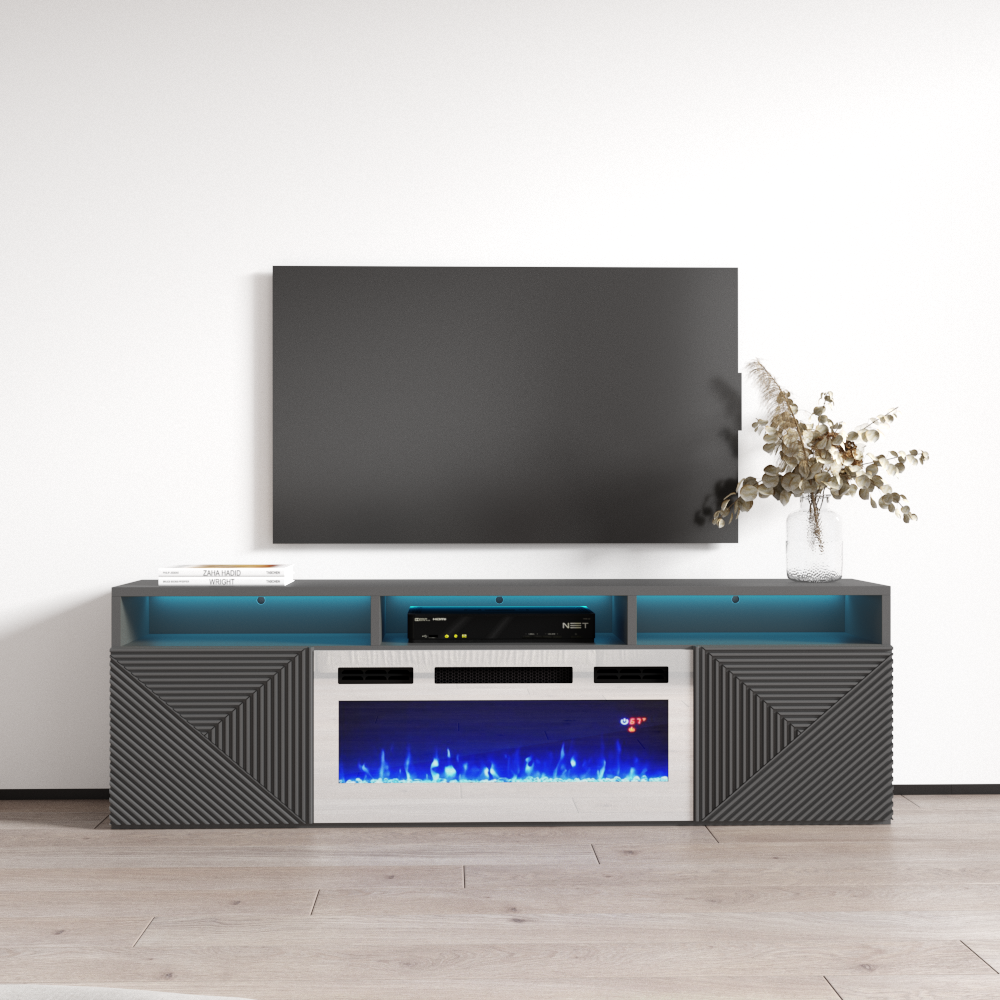 Giza WH-EF Floating Fireplace TV Stand