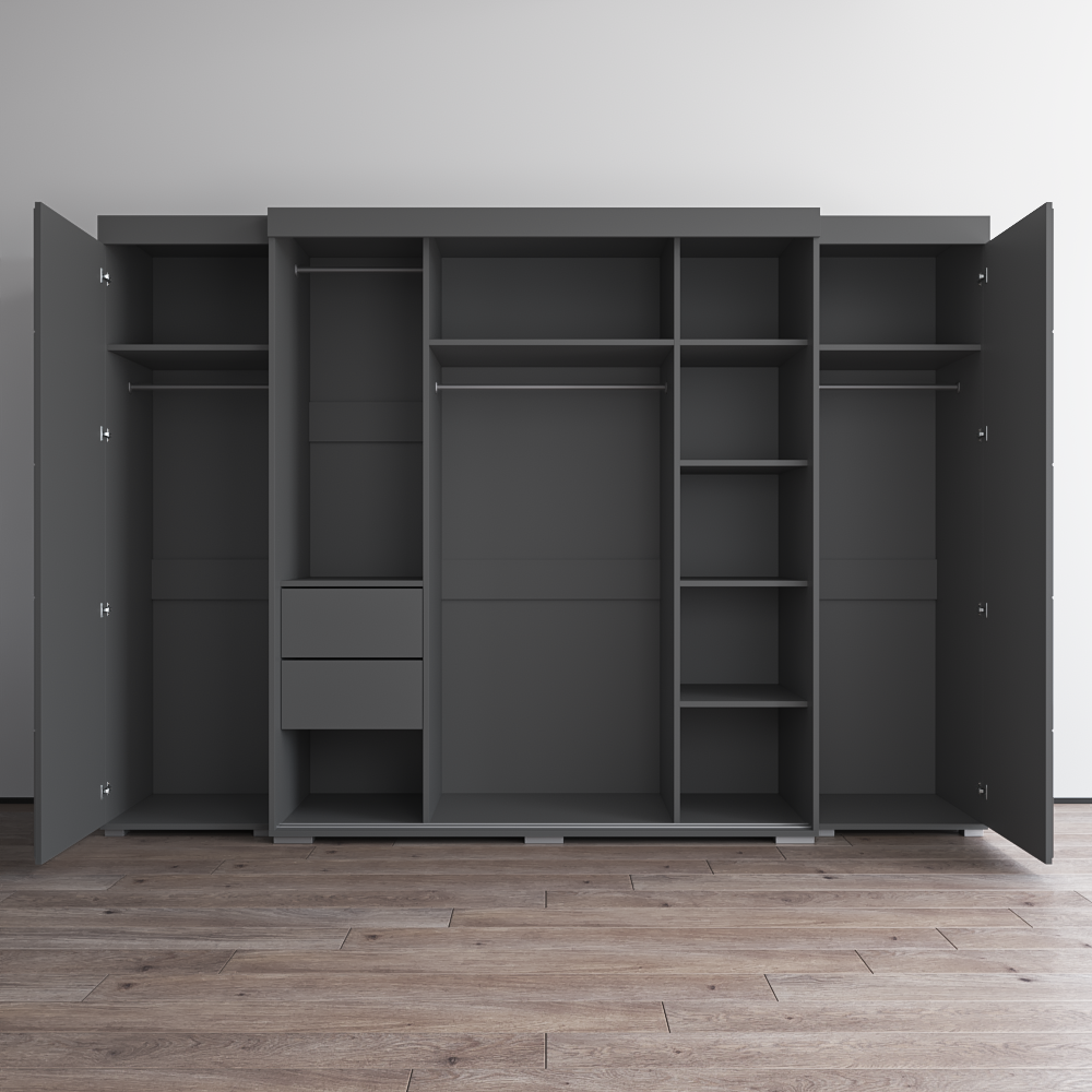 Aria 3D-EXEX Wardrobe with 3 Mirrors