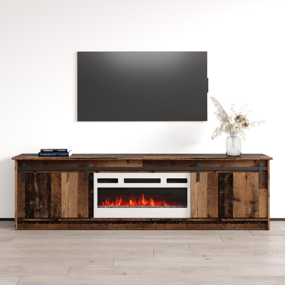 Granero 04 WH-EF Fireplace TV Stand