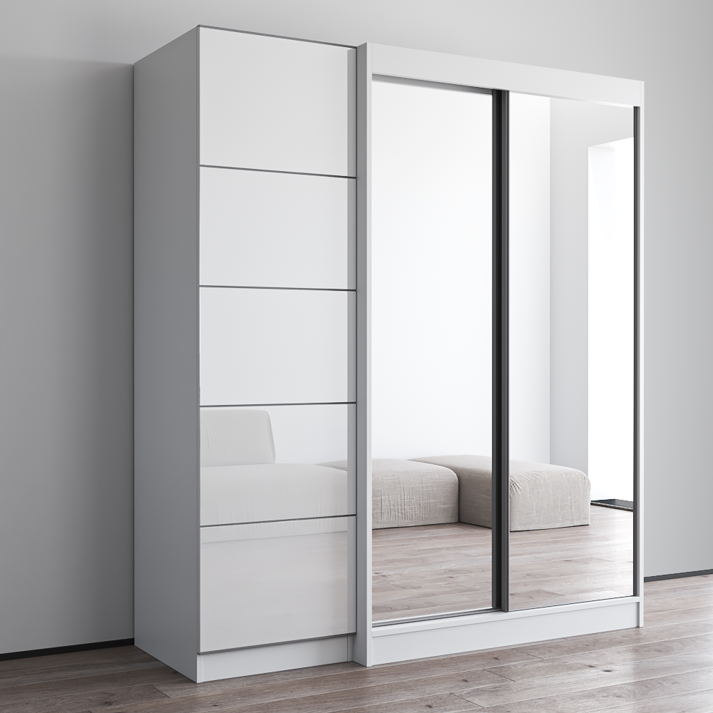 Aria 2D120-EX Wardrobe with 2 Mirrors