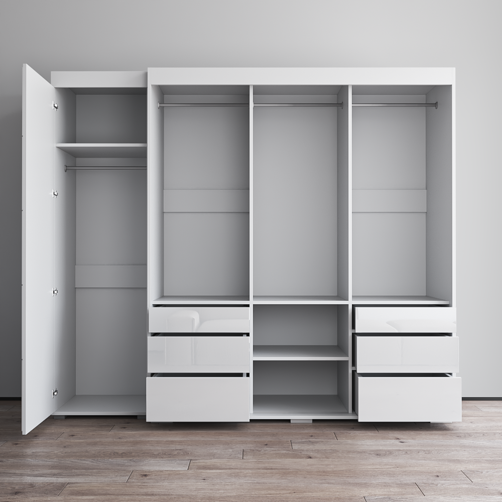 Monaco 3D-EX Wardrobe with 1 Mirror