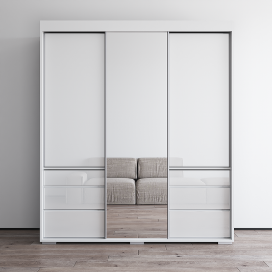 Monaco 3D Wardrobe with Mirror