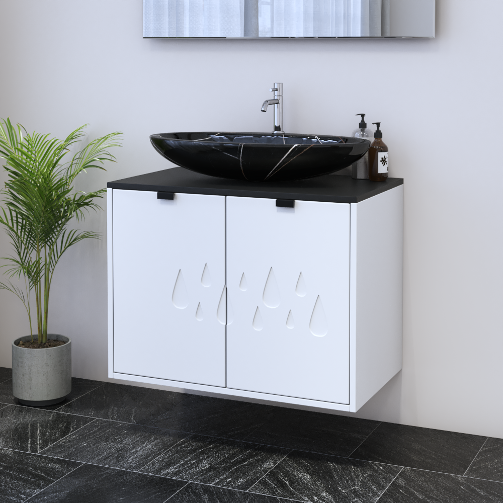 Teardrop 2D 80 Floating Bathroom Vanity