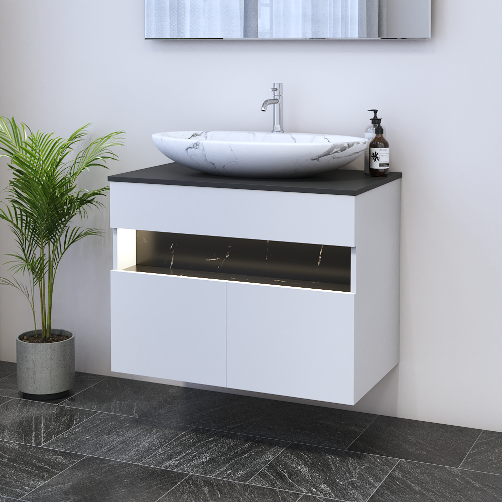 Laguna 2D 80 Floating Bathroom Vanity