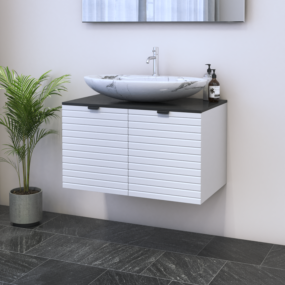 Capri 2D 80 Floating Bathroom Vanity