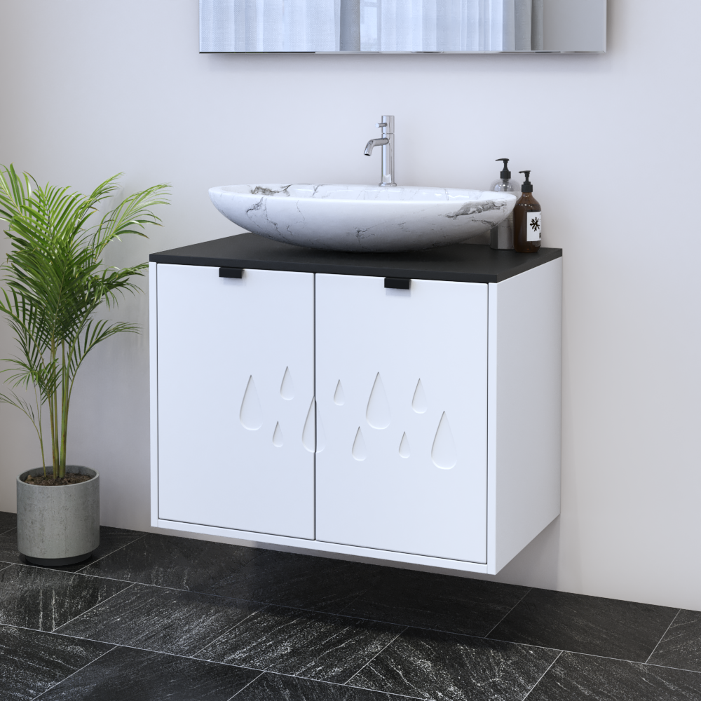 Teardrop 2D 80 Floating Bathroom Vanity