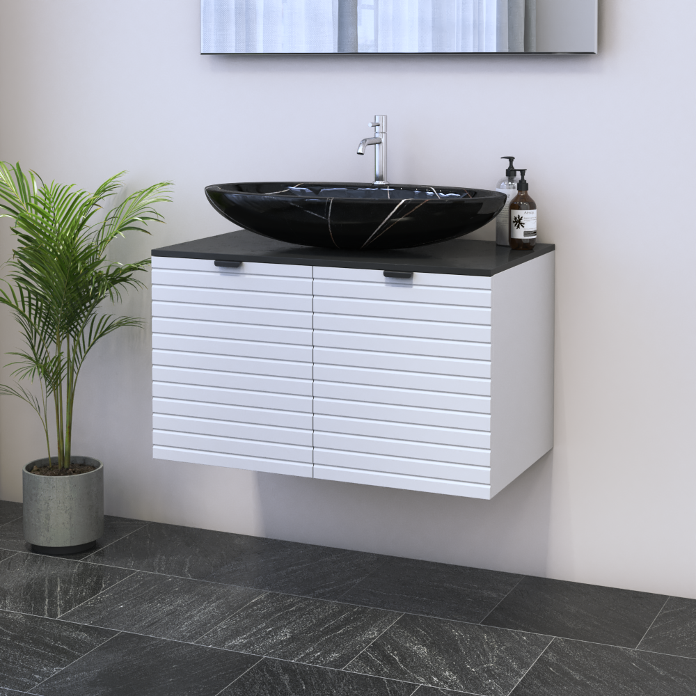 Capri 2D 80 Floating Bathroom Vanity