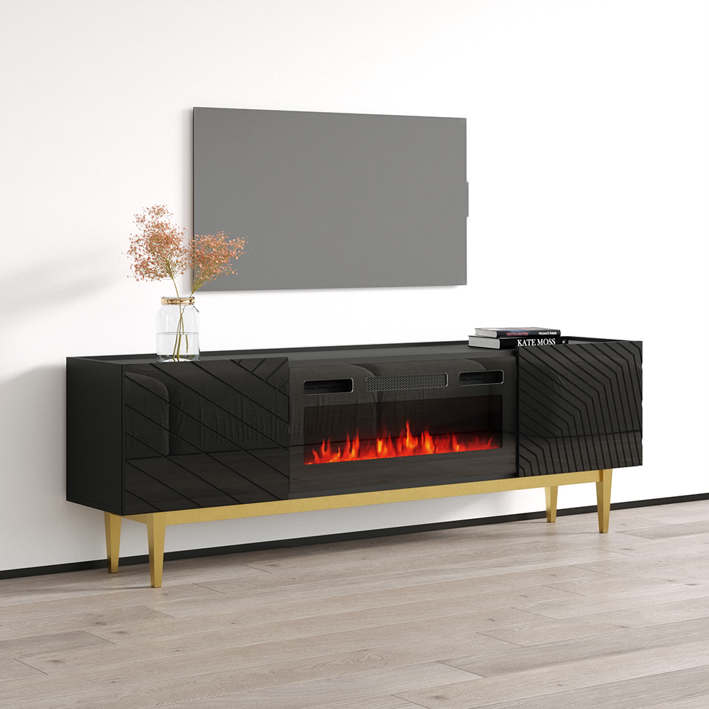 Portillo BL-EF Fireplace TV Stand