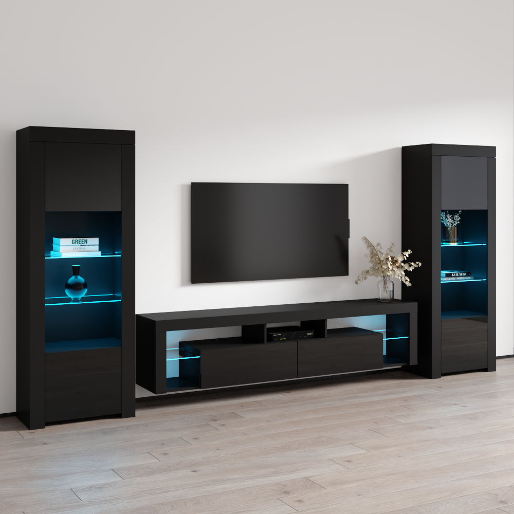 Milano 200 Floating BK-BK Entertainment Center