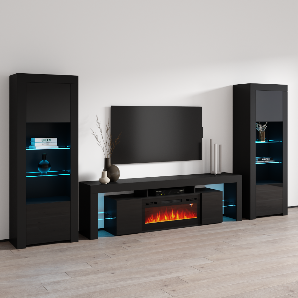 Soleo BL-EF BK-BK Entertainment Center