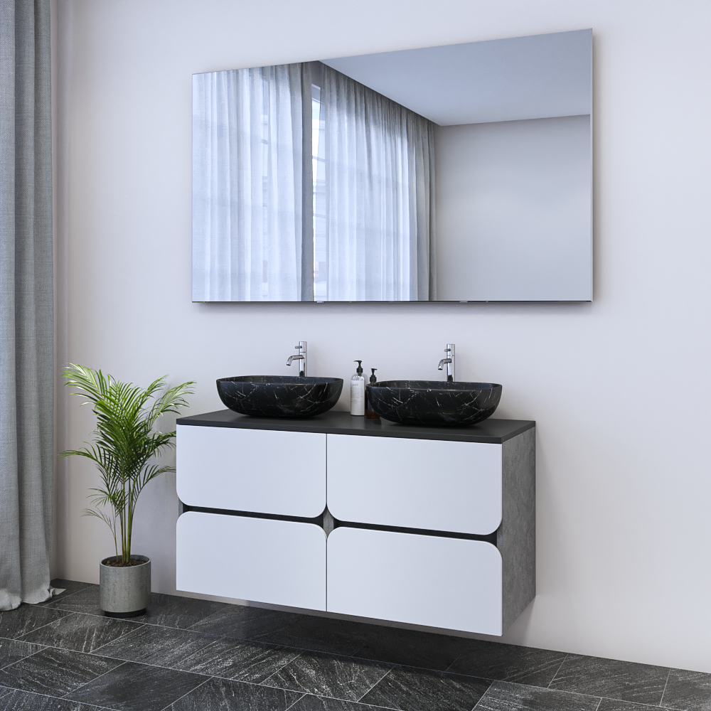 Azurro 4S 120 Double Sink Floating Bathroom Vanity