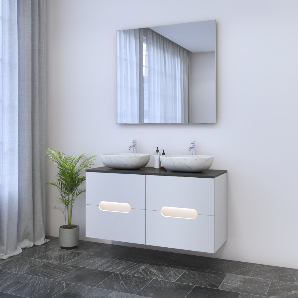 Estelle 4S 120 Double Sink Floating Bathroom Vanity