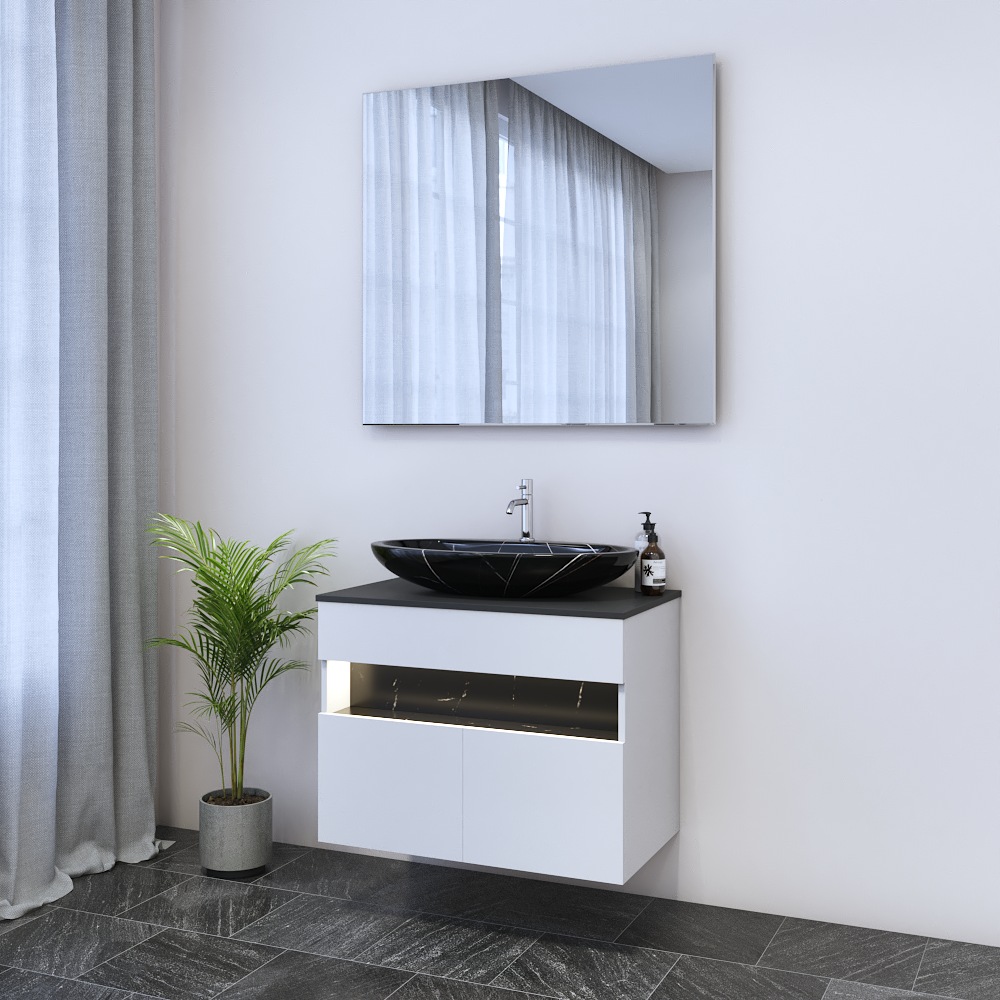 Laguna 2D 80 Floating Bathroom Vanity