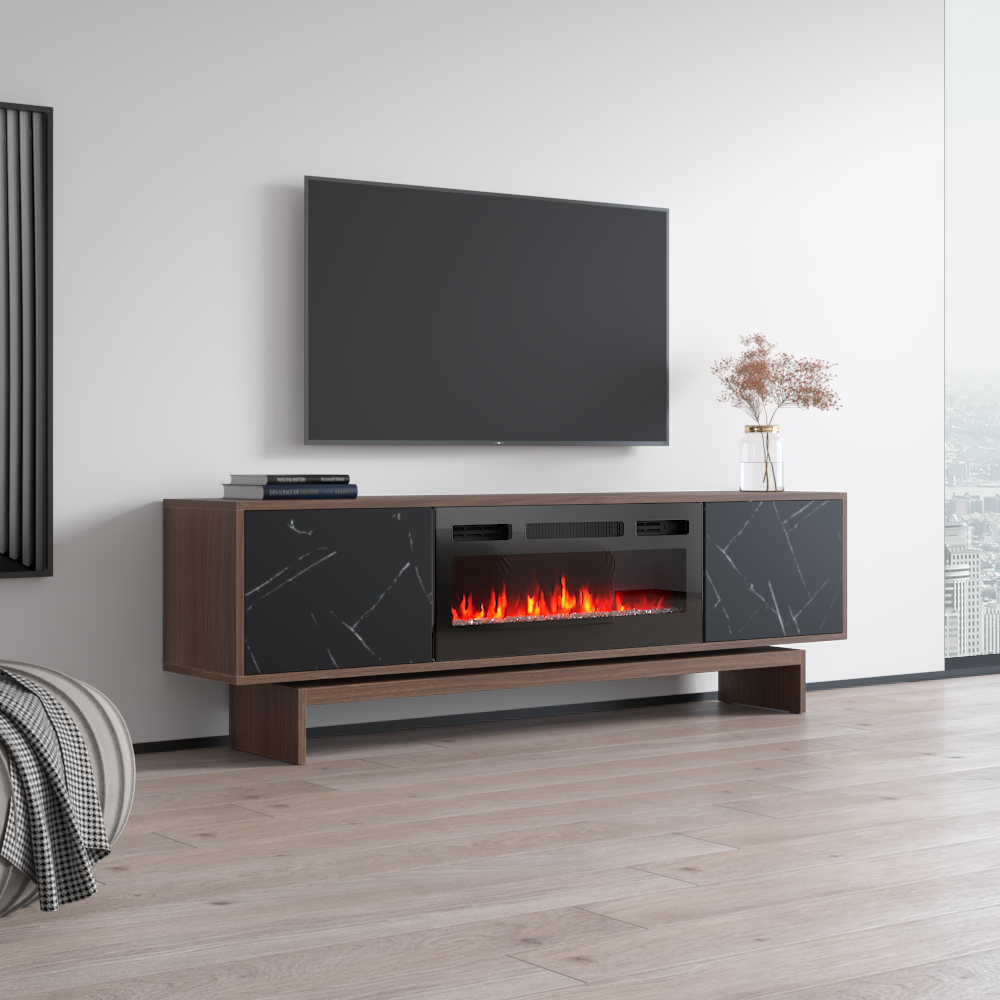 Gram BL-EF Fireplace TV Stand