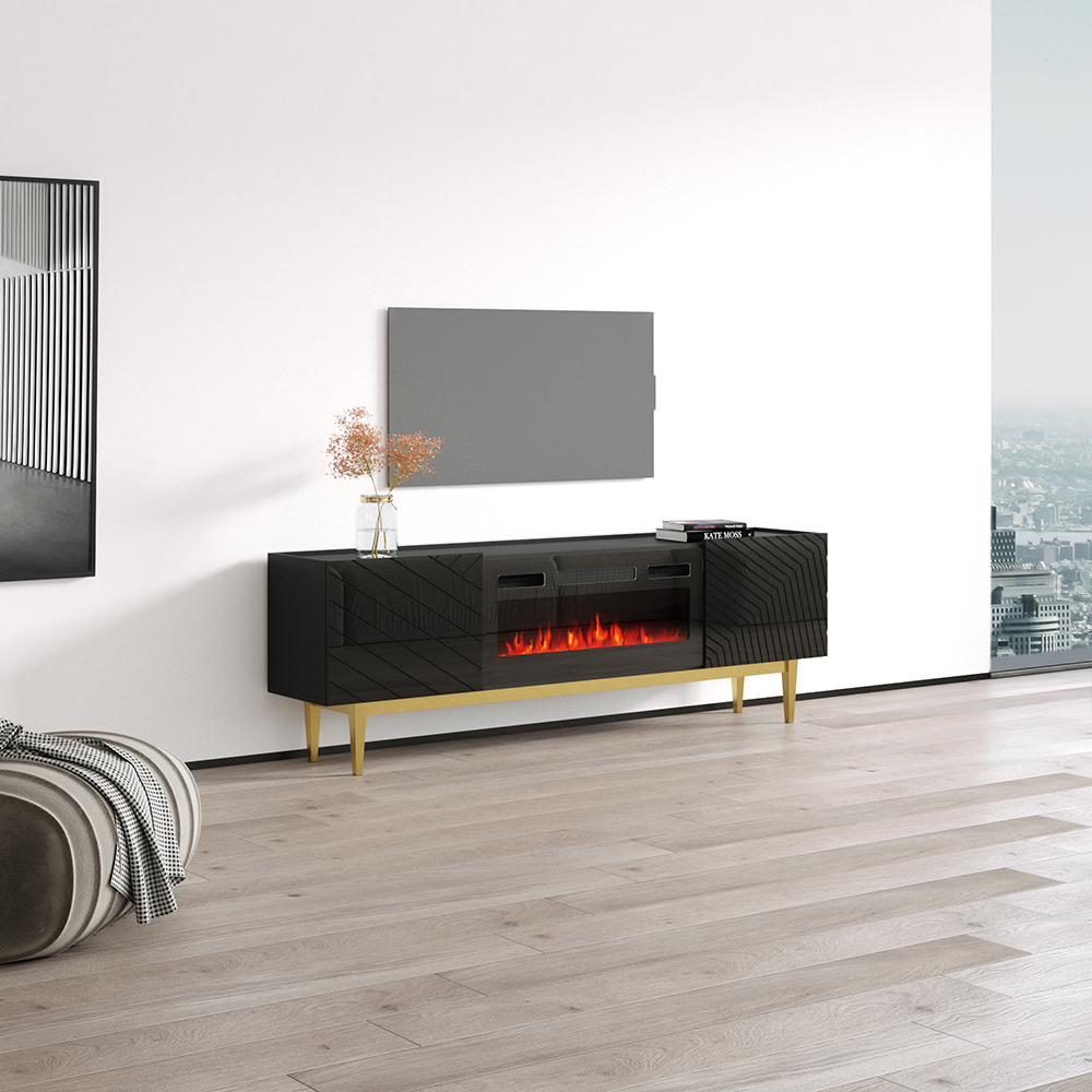 Portillo BL-EF Fireplace TV Stand