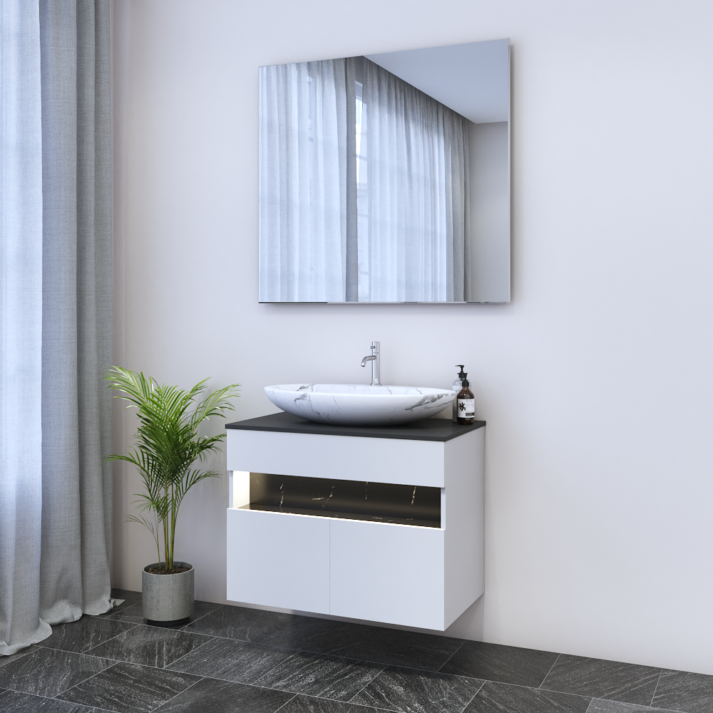 Laguna 2D 80 Floating Bathroom Vanity