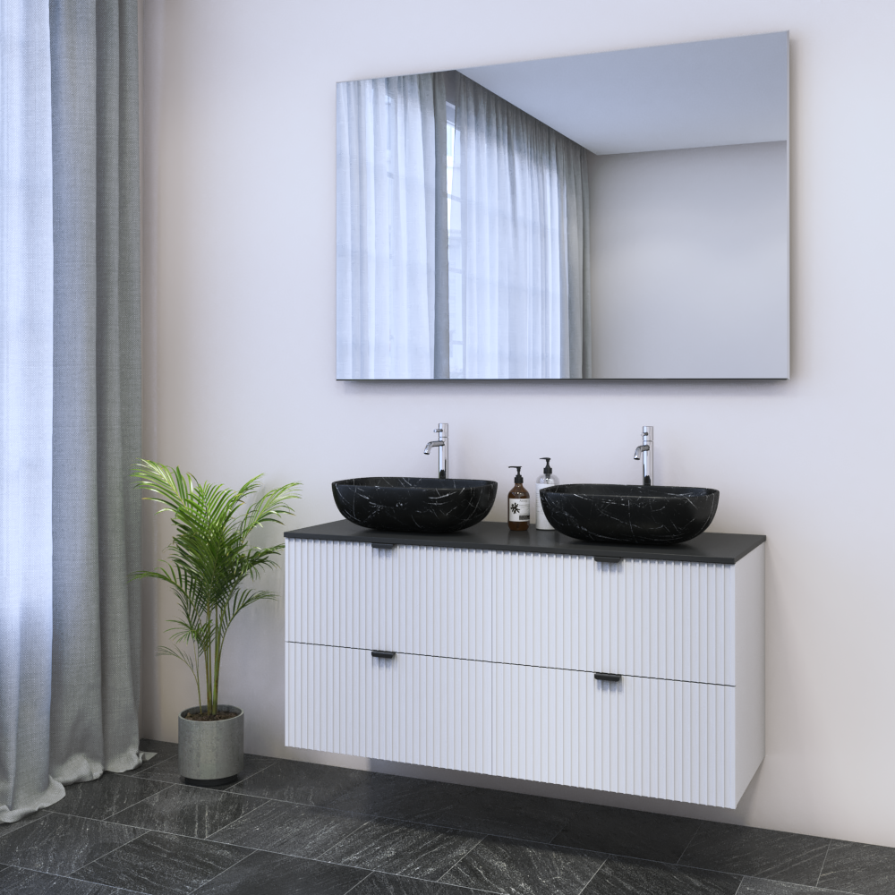 Nicole 4S 120 Double Sink Floating Bathroom Vanity