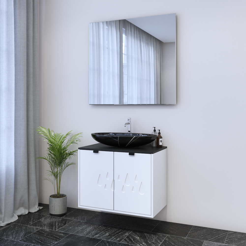 Teardrop 2D 80 Floating Bathroom Vanity