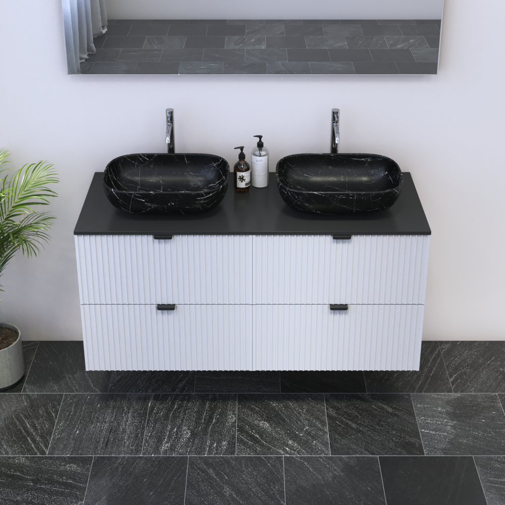 Nicole 4S 120 Double Sink Floating Bathroom Vanity