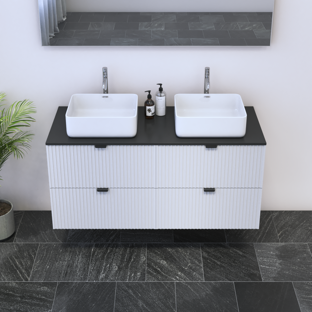 Nicole 4S 120 Double Sink Floating Bathroom Vanity